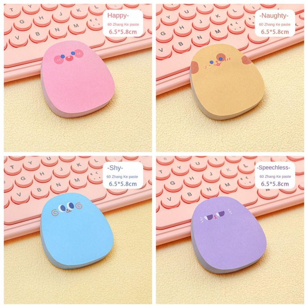 60 Sheets Messages Sticking Paper Cartoon Message Paper Memo Pad Sticky Notes Office