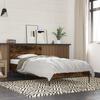Bed Frame in Smoked Oak 75 x 190 cm Particleboard and Metal