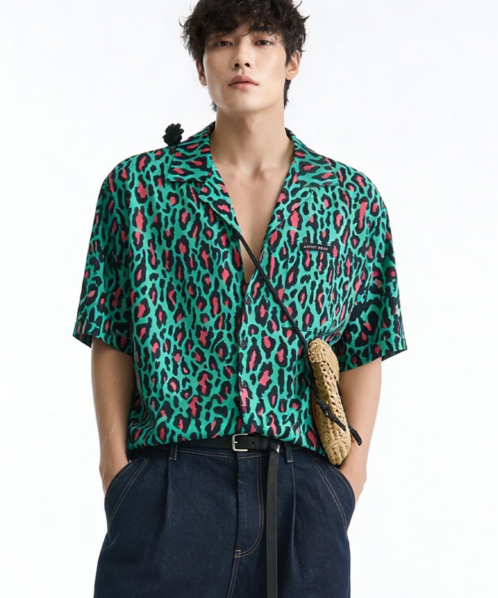 ARTISTWEAR [Atw] Tropic Leopard Half Shirt