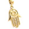 Les Trésors De Lily [L4376] - Gold Plated Pendant 'Hand of Fatma' Golden
