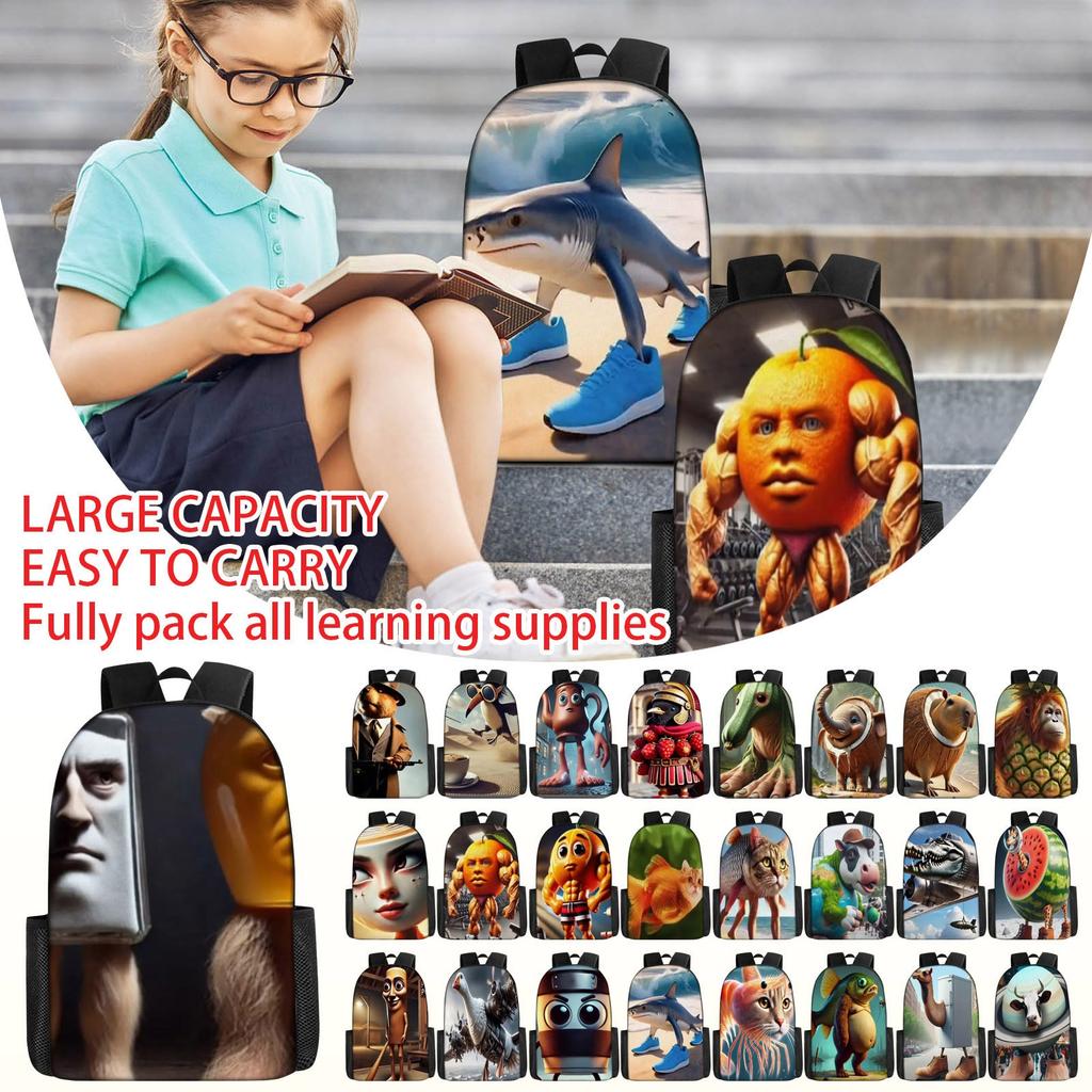 Student Backpack 3D Digital Printing Backpack