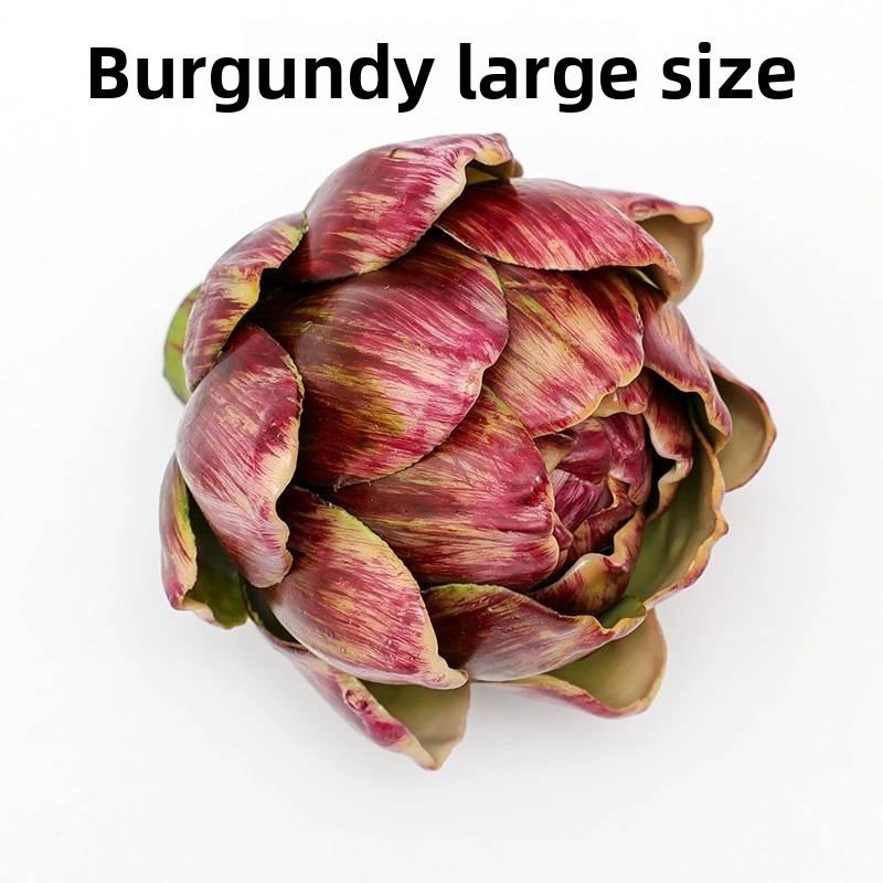 Искусственный зеленый артишок пластиковый Cynara Scolymus для украшения стола на мероприятии Wine Red