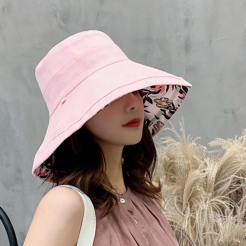 Panama Style Fisherman Hat Reversible Big Brim Hat Versatile Sun Visor Cap for Women