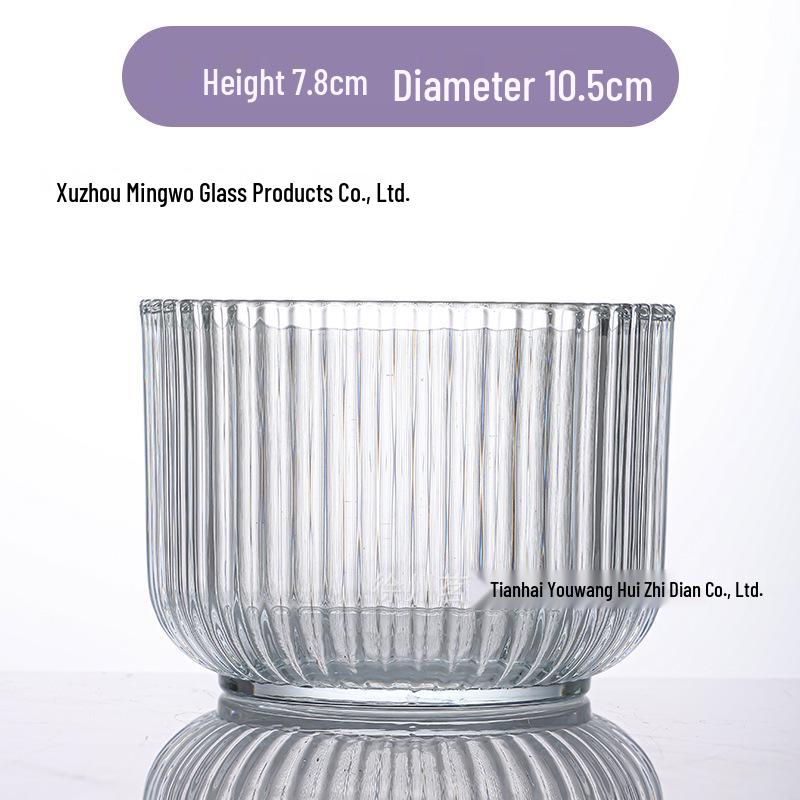 European Style Thick-Walled Crystal Glass Candle Holder for Aromatherapy and DIY Candles