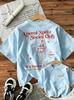 2026 Cotton Adults Kids Graphic Tshirt Casual Crew Neck Top With Alphabet Print Short Sleeve Aperol Spritz Social Club Design