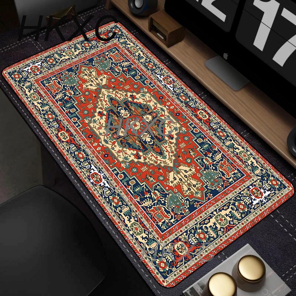 Mouse Pad Persian Carpet Computer Laptop Mouse Pads Office Big Desk Mats Washable Non-Slip Rubber Desk Carpet Gaming Mat Playmat