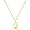 Titanium Steel With Drill Gourd Personality Minimalist Furnace Real Gold Necklace Female Collarbone Chain