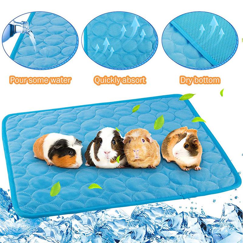 4PCS Guinea Pig Cage Liners Summer Small Animal Cooling Mat Breathable Hamster Pee Pad for Rabbit Cage Hedgehogs Pet Item