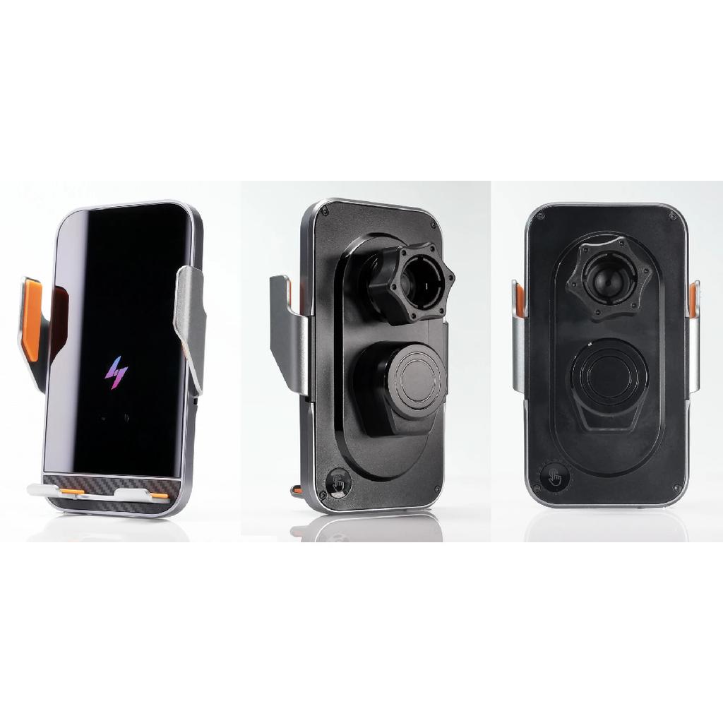 Car Wireless Charging Phone Holder Smart Sensing Fast Wireless Charger Phone Mounts 360° Rotation Inductive automatic clamping