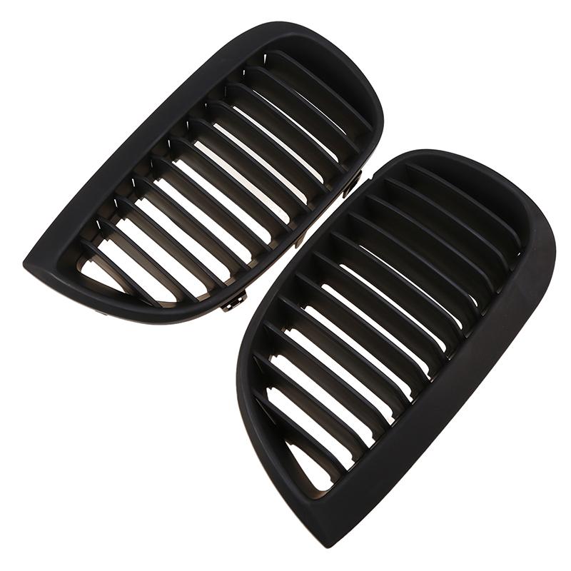 2Pcs Car Front Hood Grills Center Kidney Matte Black Grille for BMW 1-Series E81 118d 116i 123d 130i 3-door 2007 2008 2009-2011