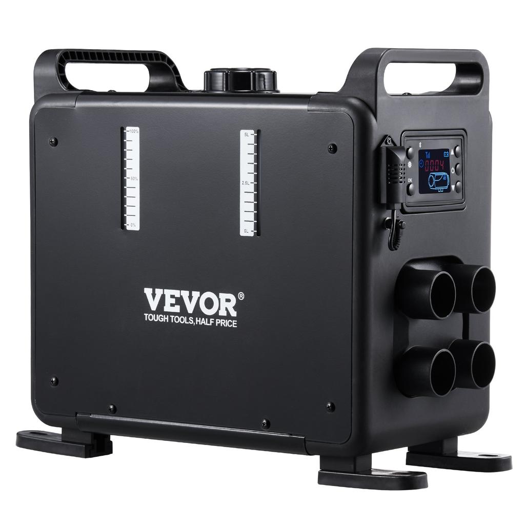 VEVOR 5-8KW Diesel Heater, 12V/24V All In One Diesel Air Heater, Bluetooth APP Control, Remote Control and Display Screen, CO Alarm