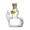 250ml Duck Whiskey Decanter Middle Finger Duck Whiskey Wine Bottle Glass Statue Decanter Liquor Container Home Decoration