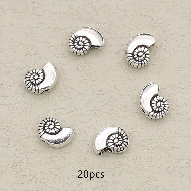 

20 retro silver mini conch pendants, small hole beads, scattered beads, interval beads, decorative beads, DIY handmade jewelry,