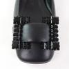 Pristine Sergio Rossi Pumps SR PRINCE Jeweled Square Toe Leather Black Leather  Used