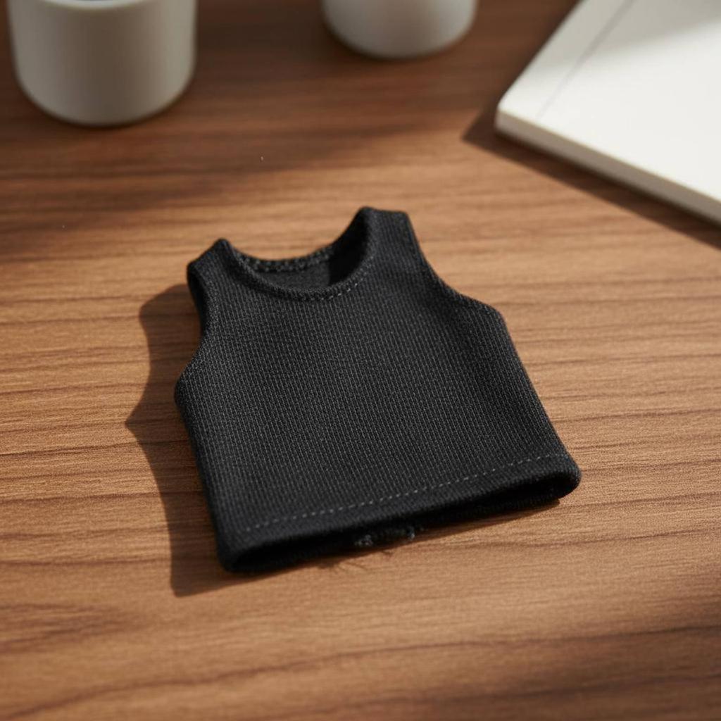 2 Pack Doll Vest Action Figure Shirt Tank Top Clothes Soft Standalone Layer for Character