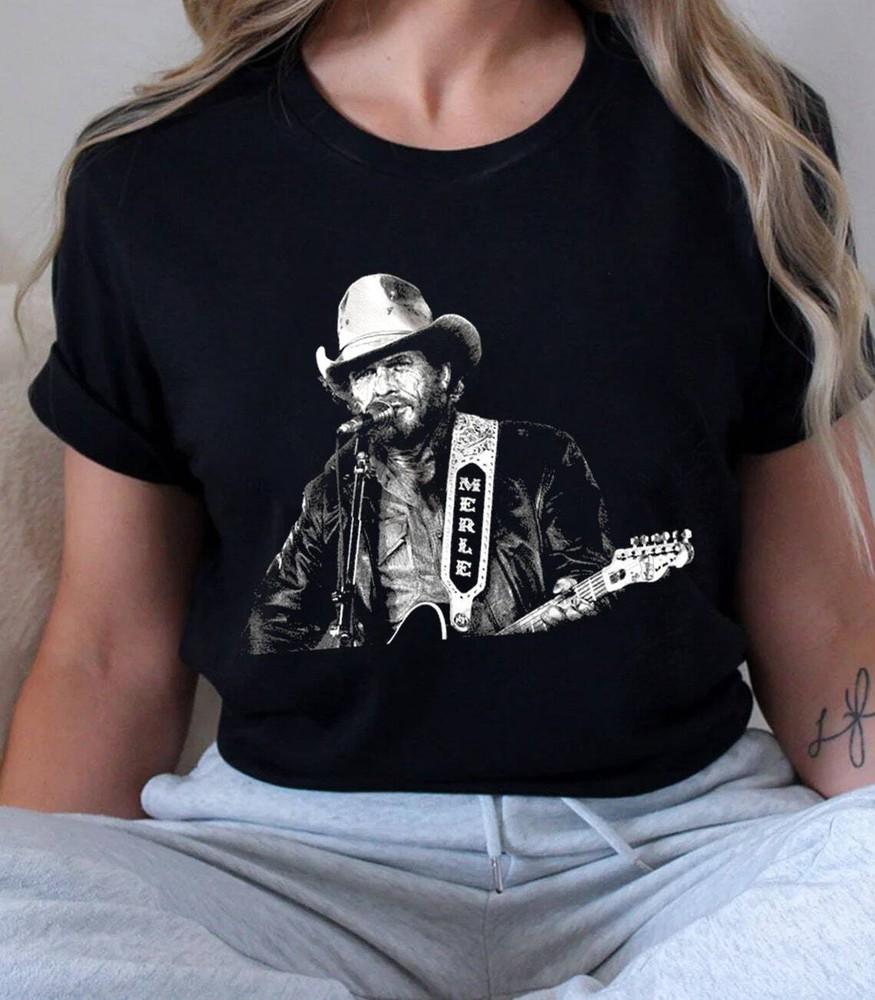 Merle Haggard Guitar Music Country T-shirt Unisex T-Shirt S