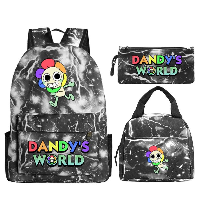 New Dandy's world game merchandise personalized printing primary and secondary school schoolbag three-piece set