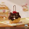 Cute Cat Doughnut Plush Pendant Girlie Bag Charm Cartoon Doll Keychain Soft And Cute Doll Accessory Niche Healing Gift