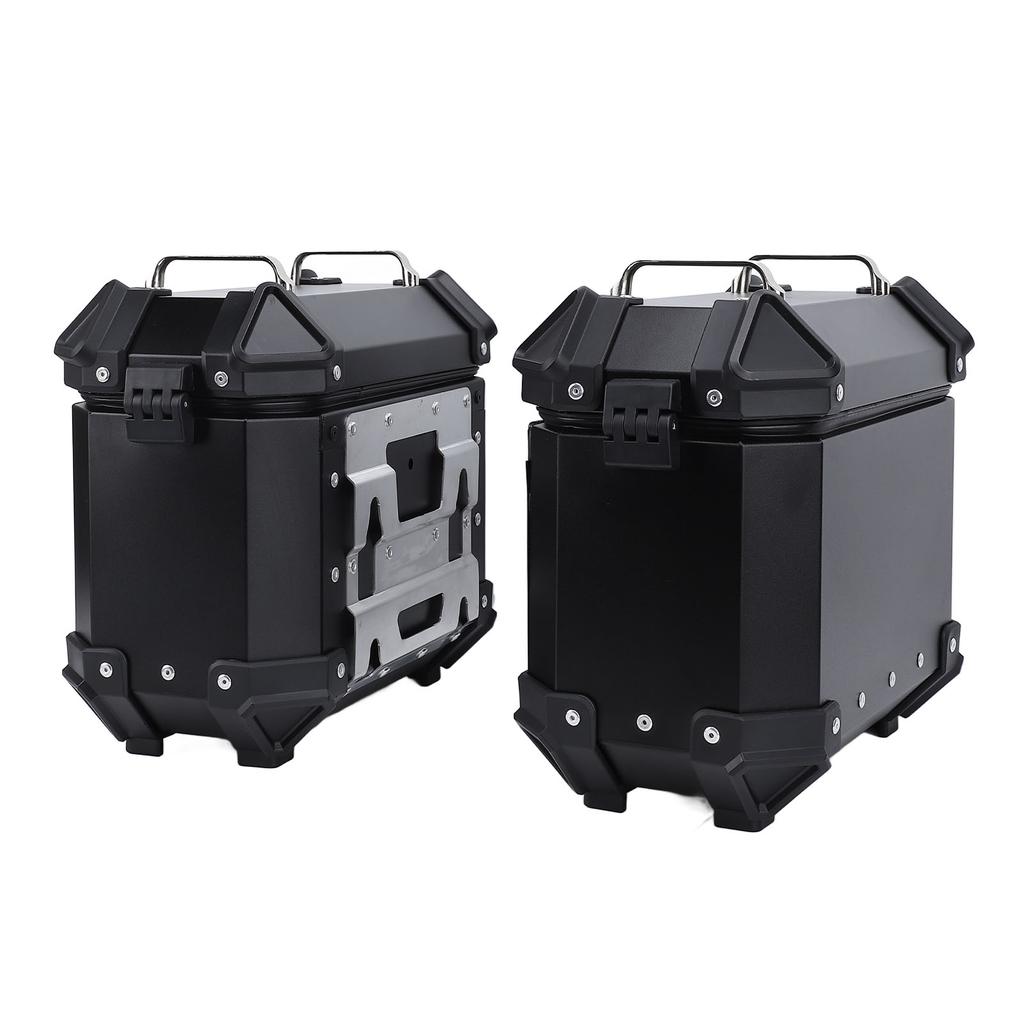 18L Πλαϊνή Βαλίτσα Μοτοσυκλέτας Κράμα Αλουμινίου Σκληρή Πλαϊνή Βαλίτσα Μοτοσυκλέτας με Κλειδαριά και Χειρολαβή για Κράνος Αποσκευές