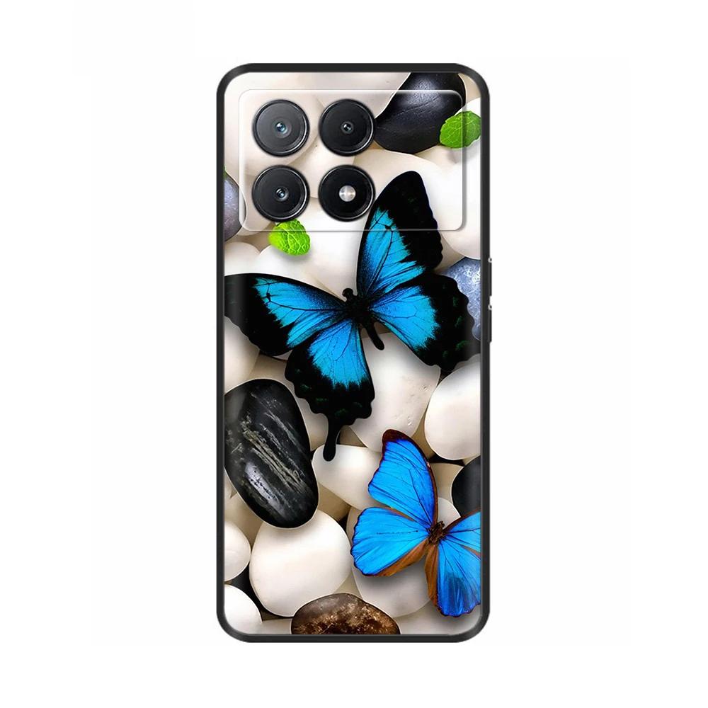 Case For Poco X6 Pro Phone Back Cover For Poco X6 Neo Pocox6 Pro 5G Soft Black Silicone Bumper Shockproof Protective Shell Cases