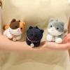 1 Stück 15 cm Mini-Kätzchen Plüschtiere Kawaii Orange Weiß Schwarze Katze Niedlicher Plüsch-Anhänger Puppe für Tasche Schlüsselanhänger Geschenk