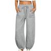 Pantalones Cargo Mujer Cintura Elástica Pantalones Pierna Ancha Verano Ajuste Holgado Senderismo Jogger Con Bolsillo