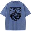 Herren Damen Lässiges Mode Oversize T-Shirt Hip Hop Streetwear Herren Gewaschene T-Shirts Vintage Farbige Herren T-Shirts