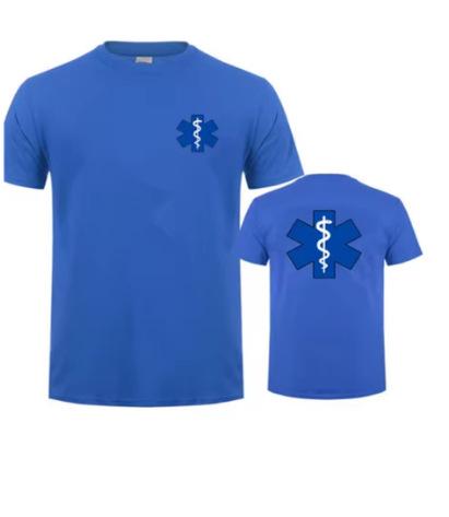 EMT Emergency Ambulance Print T-Shirt Men's Fashion Summer Streetwear T-Shirt Casual Sports Short Sleeve Shirt