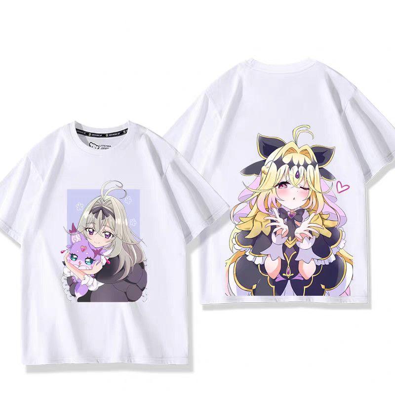 Anime Star Detective Precure  Cosplay Printed Short Sleeves TShirt Casual Tee Fashion Shirts In Summer Birthday Gifts