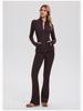 High Elasticity Women's Slim Fit Stand Collar Sports Jacket - Double Zipper Yoga & Running Wear