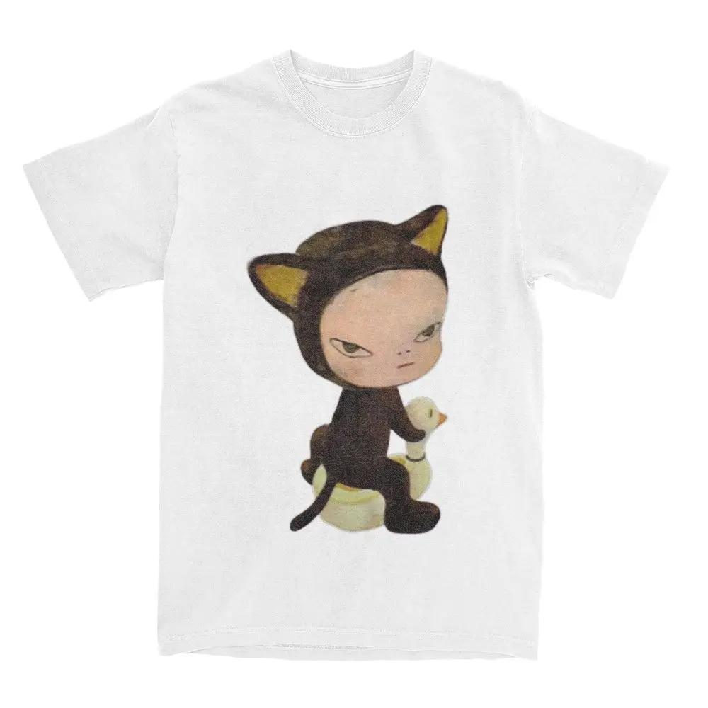 Yoshitomo Nara We Are Punks T-Shirts Men Vintage Pure Cotton Tees Crewneck Short Sleeve T Shirts Party Tops Fashion Streetwear