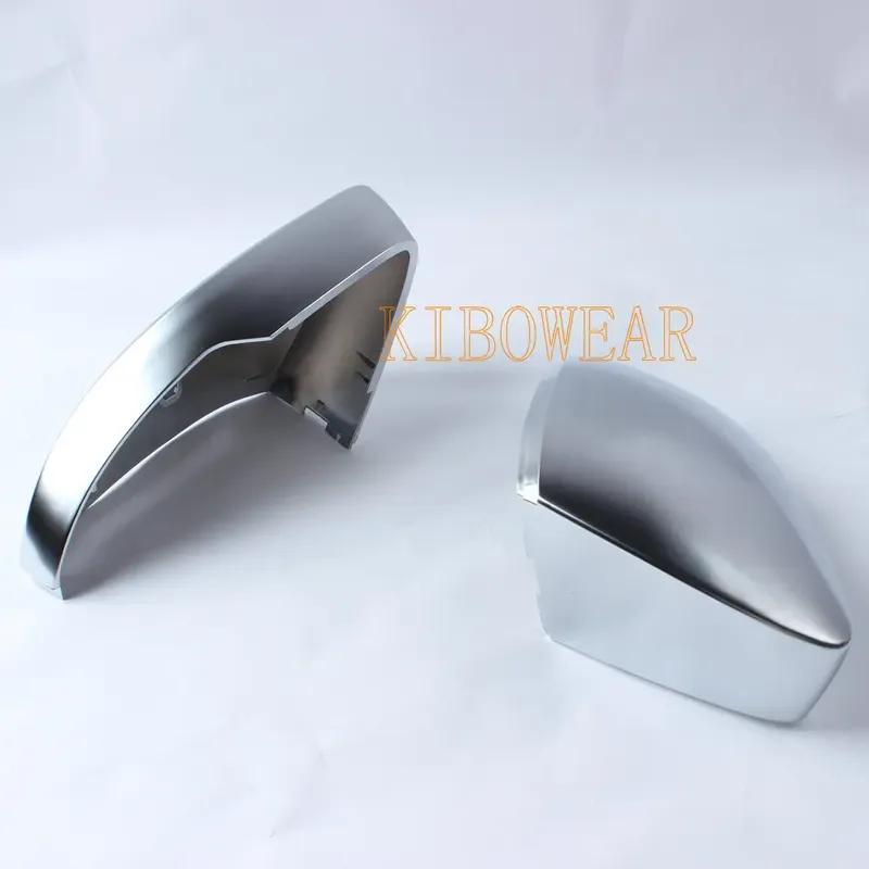 2PC Silver Matte Chrome Side Mirror Caps for Skoda Octavia Mk3 A7 5E for VW T-ROC 2014 T-Cross Nivus Cover Satin