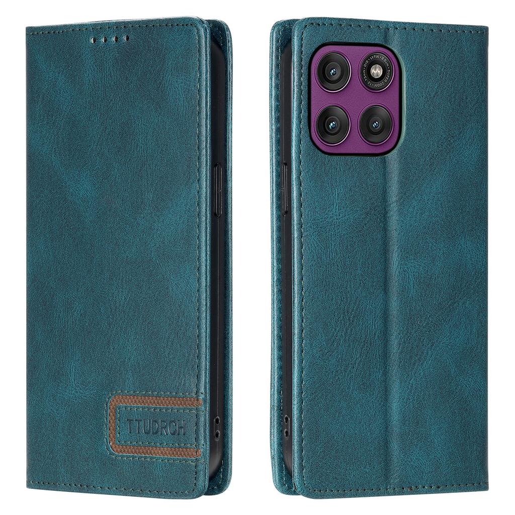 TTUDRCH Style 007 For Motorola Moto G56 5G Leather Case RFID Blocking Wallet Stand Phone Cover