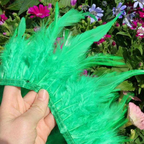 Bílé peříčkové látkové proužky pro DIY řemesla, dekoraci svatebních šatů a sukní