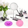 Makeup Brush Cleaning Pad Round Silicone Deep Clean Tool Gentle Scrub Non Deformable Handheld Portable for All Makeup Brushes