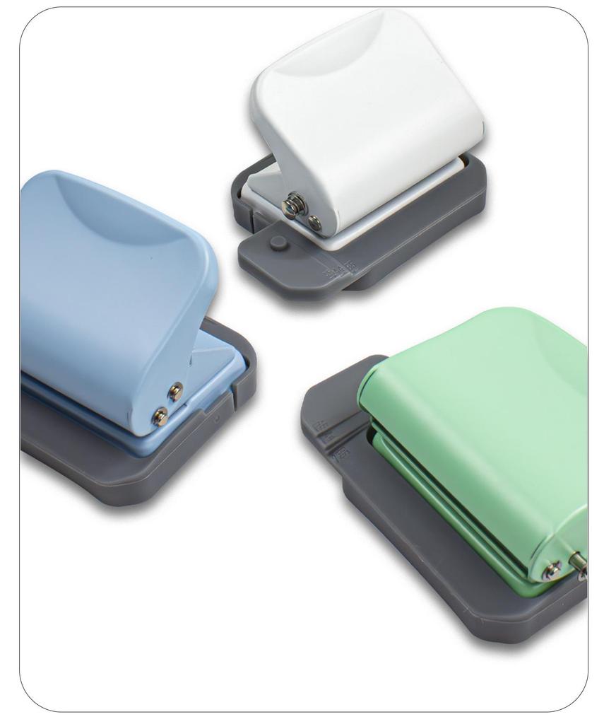 6-Hole Round Loose-Leaf Puncher, Student-Friendly, Multi-Hole, Manual, Labor-Saving.