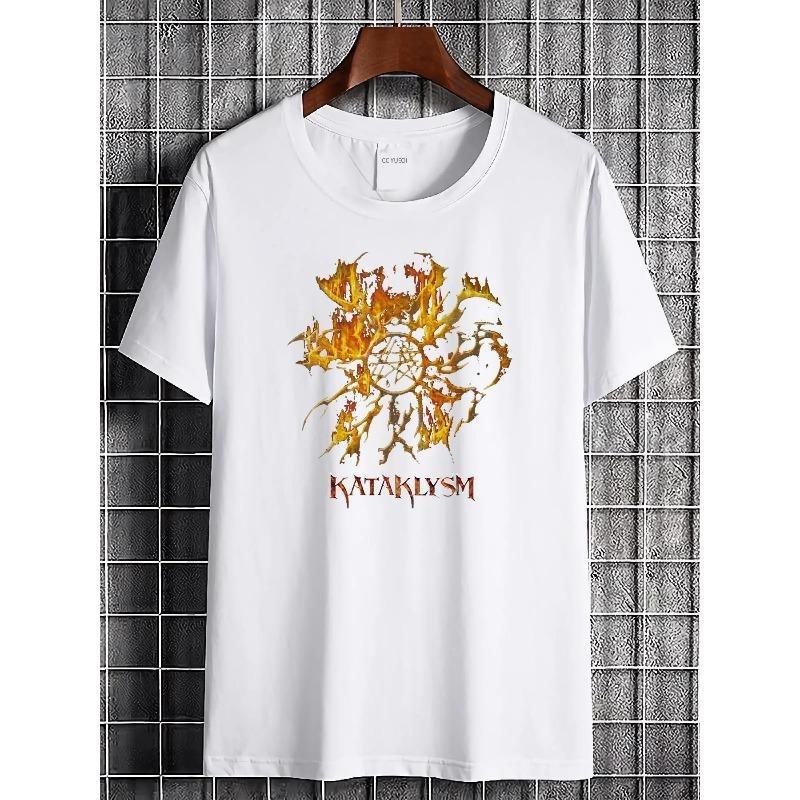 European Size Kataklysm BAND Logo Black T SHIRT Short Sleeve All Sizes S toTA4486 Stylish Homme Breathable Slightly Soft Versatile Designer Clothes