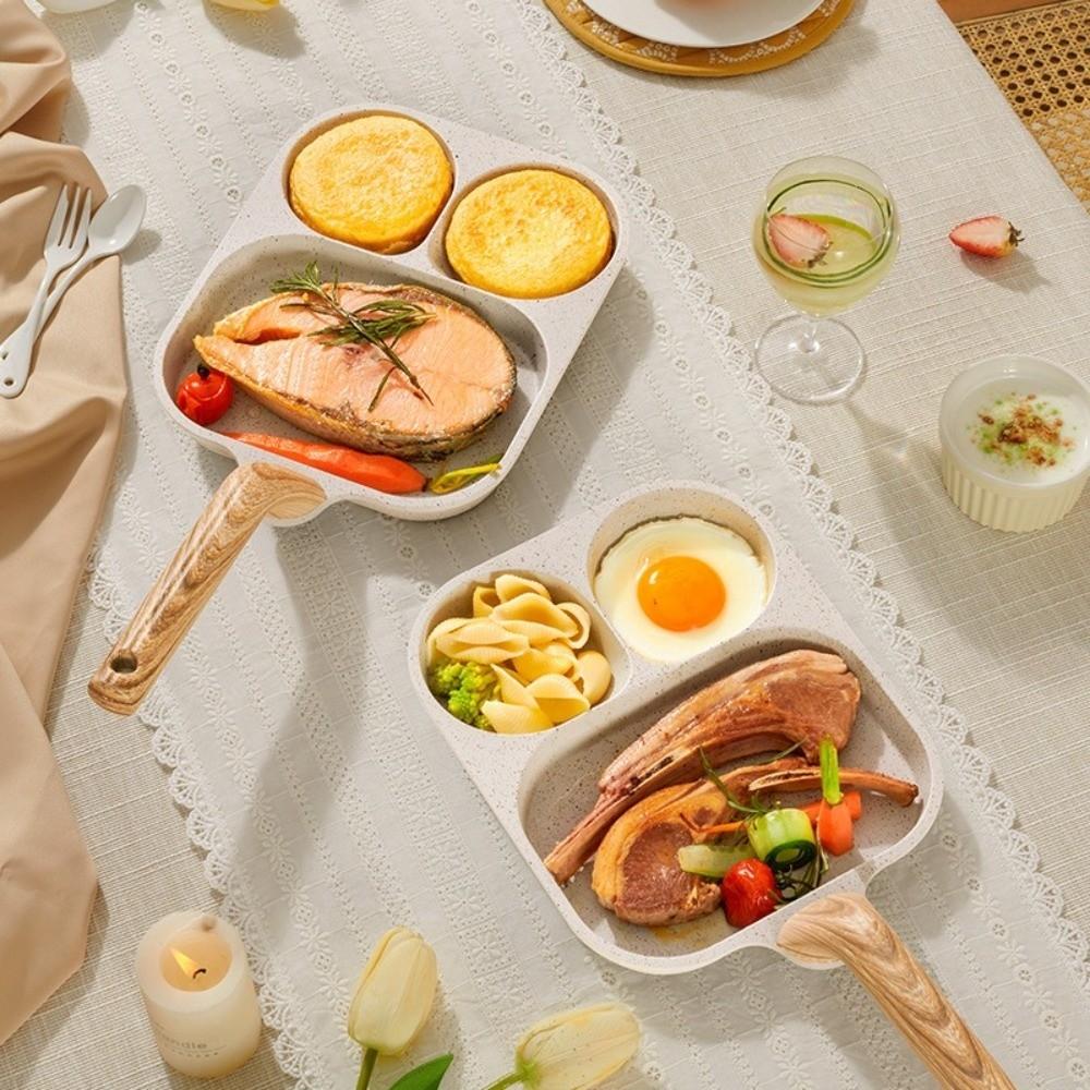 3 i 1 Eggestekepanne Non-stick Kokekar Biffgryte Omelettpanne Camping