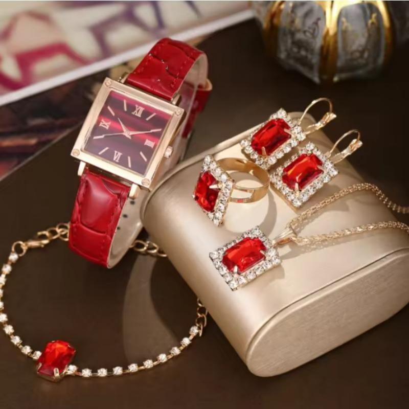 

Квадратные часы Легкая роскошь Бамбуковый узор Женские часы на ремешке Классические Универсальные Кварцевые часы type1