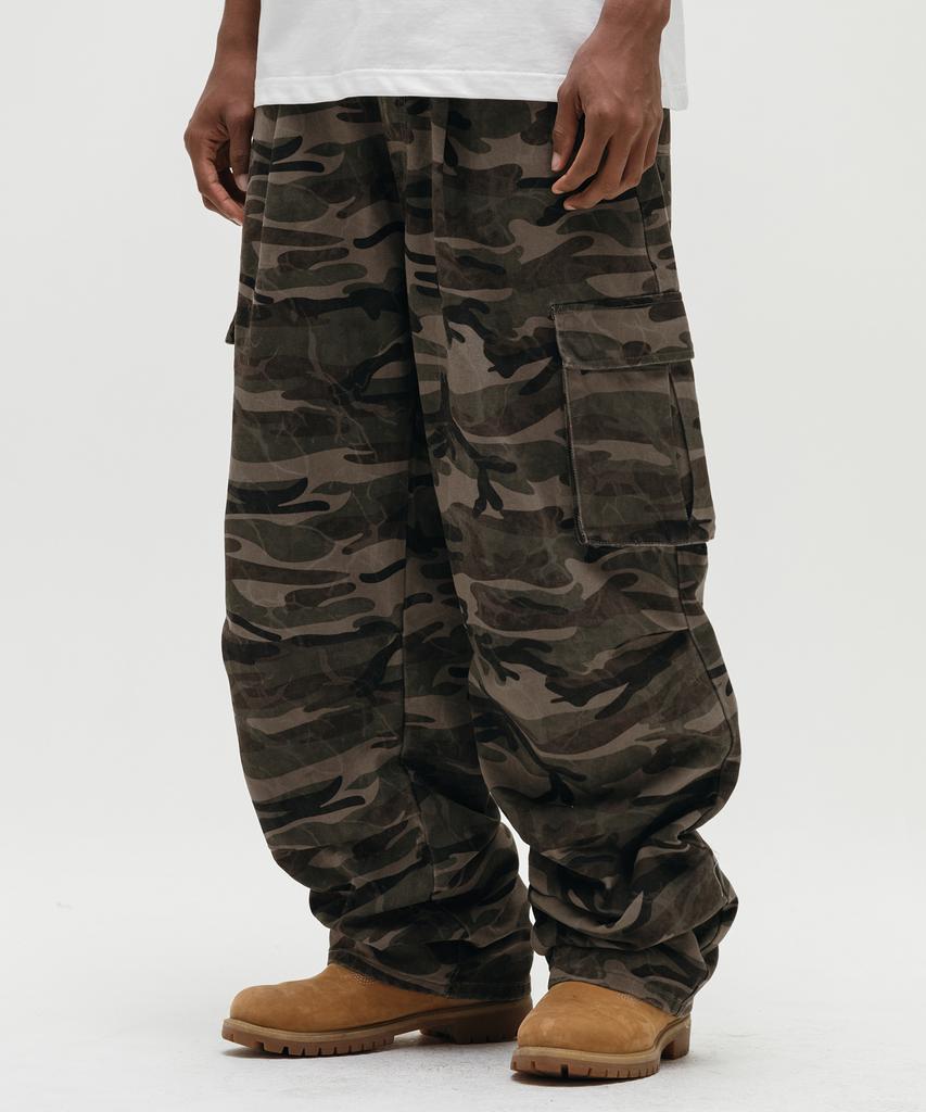 Kaneitei Vintage One Tuck Cargo Pants (Camo)