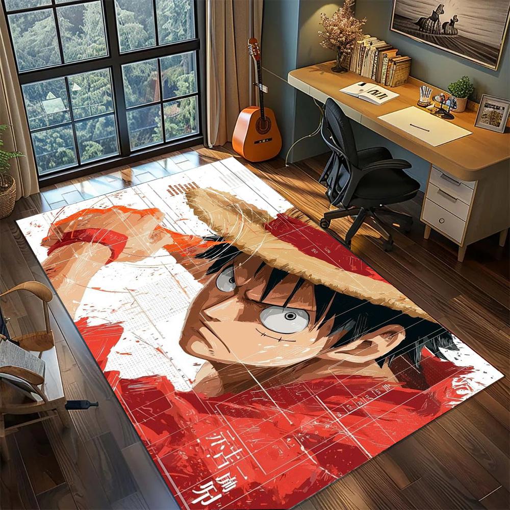 Luffy Non Slip Fashion Home Floor Mat, Large Area Washable Carpet Rug Gamer Bedroom Decor.-TING