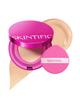 SKINTIFIC Pink Glow Cushion Foundation Vanilla Medium Natural Moisturizing for Dry Lightweight Oxidation Resistant #01 Coverage, Glow, Skin, Feel,