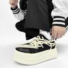 Fashion Fashion Couple Shoes Leather Low-top Platform Women's Men's Shoes Black White Lace-up High Quality Casual Thick Sole Board Shoes