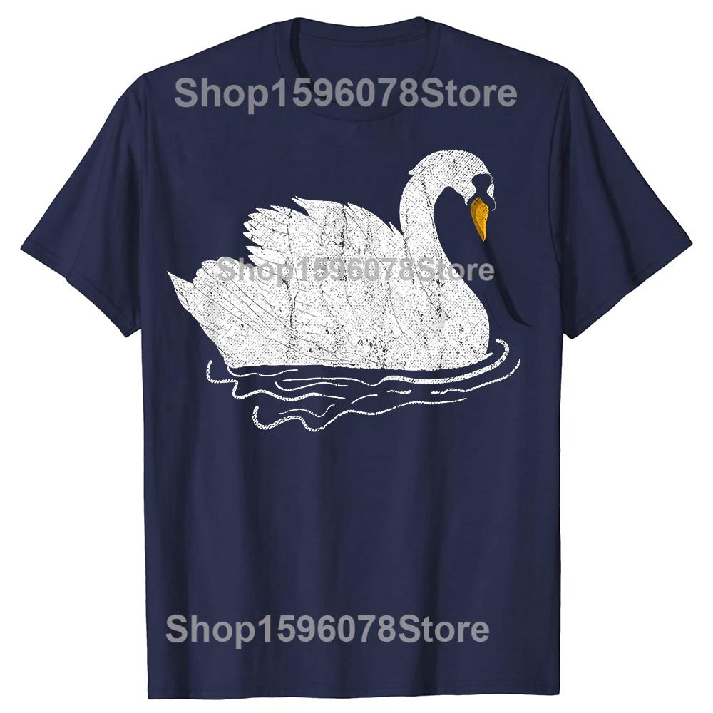 Pretty Wildlife Bird Beautiful Animal Swan Tshirts Unisex Fashion Print Tshirt Loose Oversized Streetwear Hip Hop Unisex T Shirt S