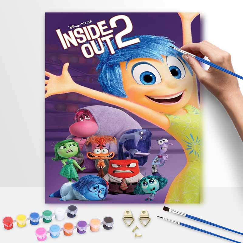 Disney Inside Out 2 Oil Painting Kit Canvas DIY Home Decor Gift for Fans