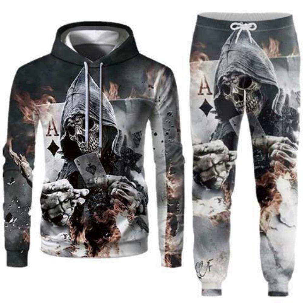 Autumn Venom Animal Starry Sky Pattern Pullover Set 3D Printed Adult Sweater Set Street Hip Hop Trend Fashion Sports Hoodie Set