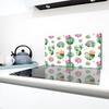 2x GLASS PROTECTIVE PLATE FOR STOVE 40x52 CACTUS