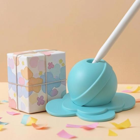 Pen And Pencil Cup 3D Printed Holder Desk Organizer, Creative Melting Lollipop Holder, Accessory Multifunctional Stand, Compact Office Decor Gift for