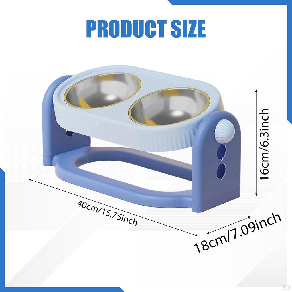 Höhenverstellbarer Futterspender für Katzen und Hunde, Universell für Hunde mit