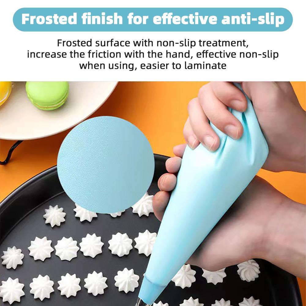 Laminating Nozzle Set Pastry Bag Icing Piping Cream Reusable Pastry Bags With Stainless Nozzle Cake Decorating Kitchen Tools